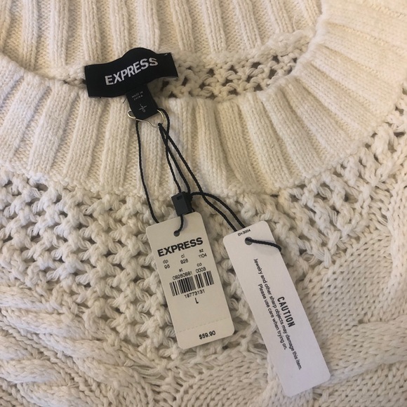 Express Cable Knit Open Stitch Sweater - Picture 6 of 7